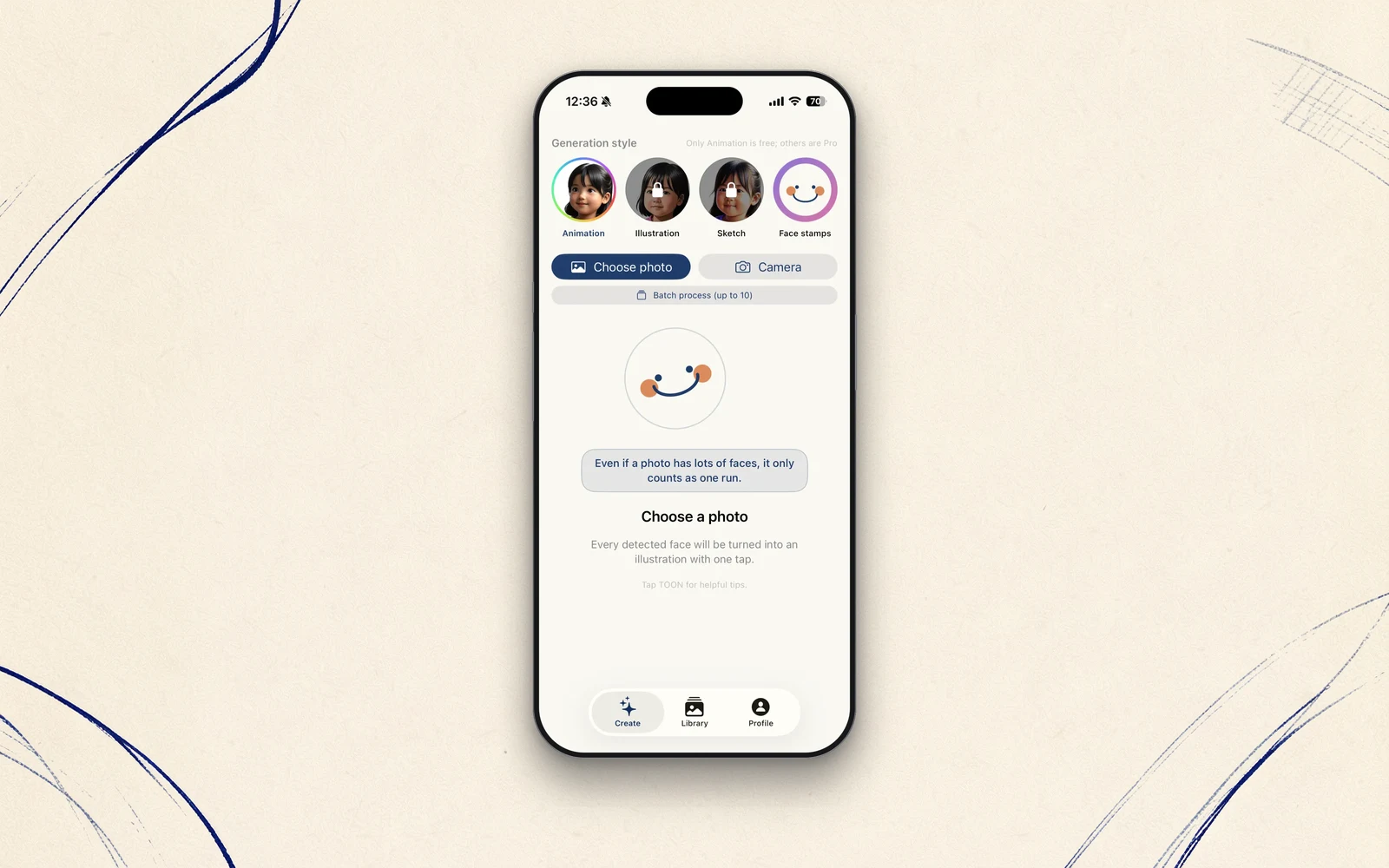 The iPhone turns a face into a drawing — Vision finds it, Apple Intelligence draws it